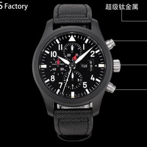 IWC Spitfire Chronograph Super Clone Watch with Premium Ceramic Case 1096969726 - front view