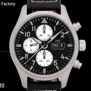 IWC Pilot's Chronograph AMG Men's 43mm Carbon Fibre Super Clone Watch 1135485341 - side view